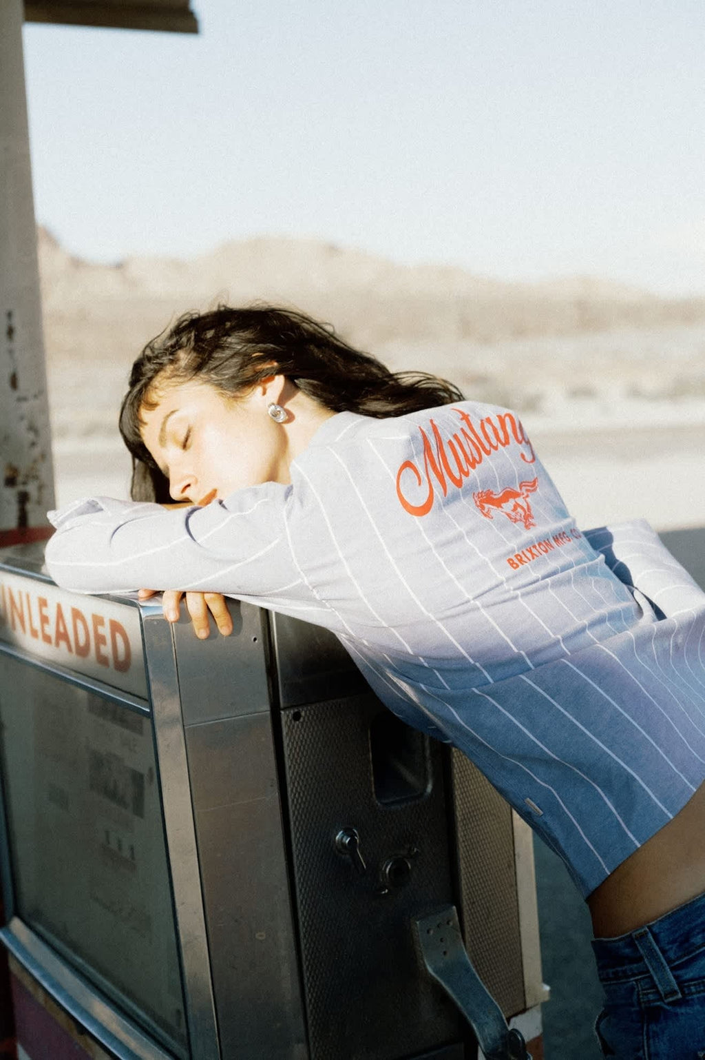 Ford Mustang Sally Shirt - Blue Chambray/Stripe