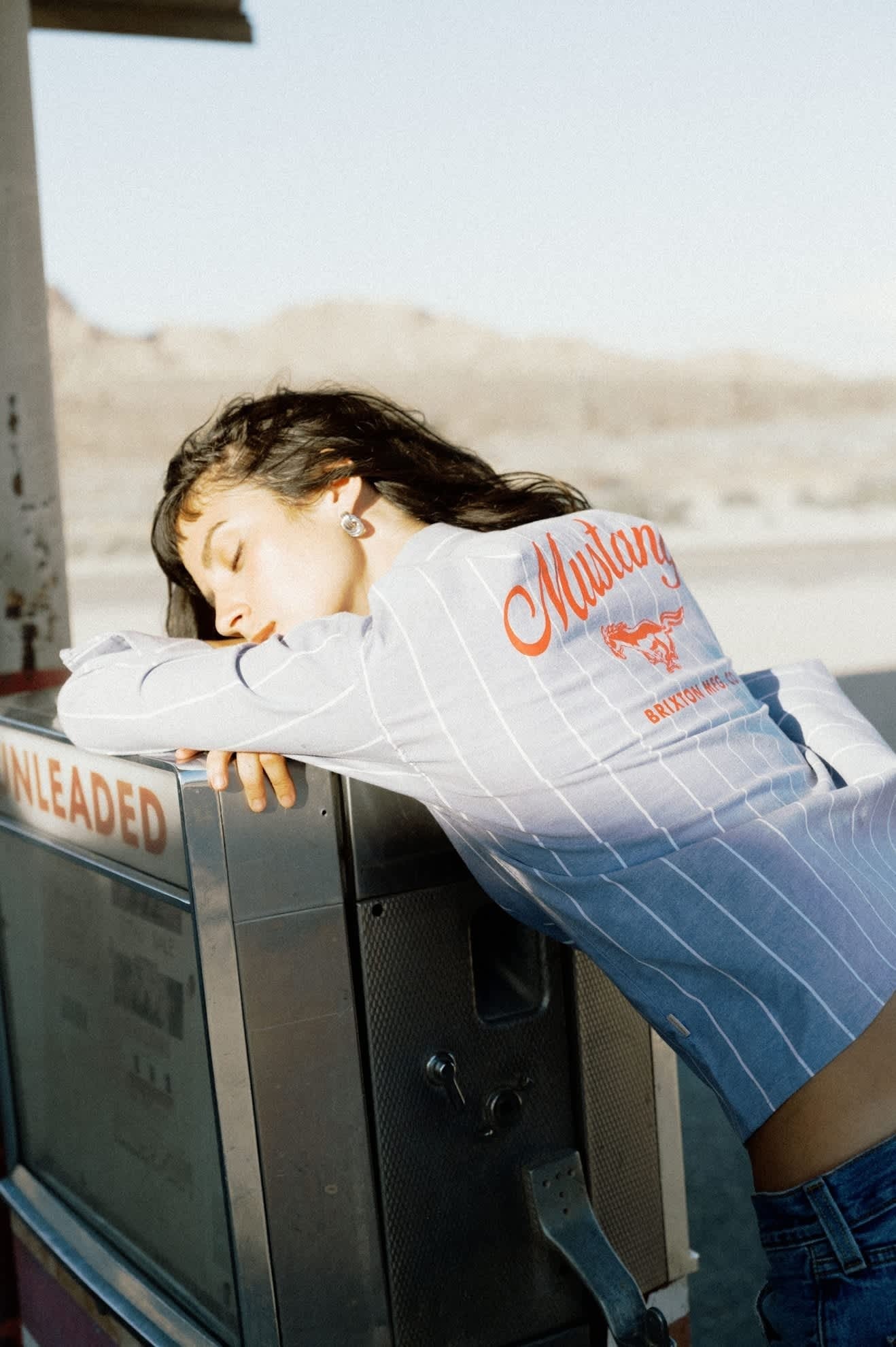 Ford Mustang Sally Shirt - Blue Chambray/Stripe