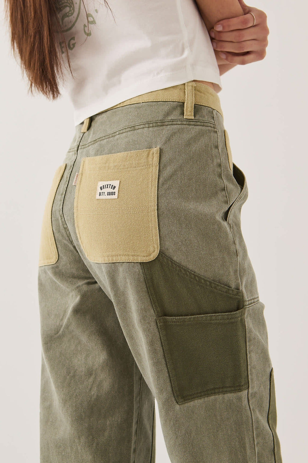 Essex Patchwork Painter Pant - Vintage Olive Patchwork
