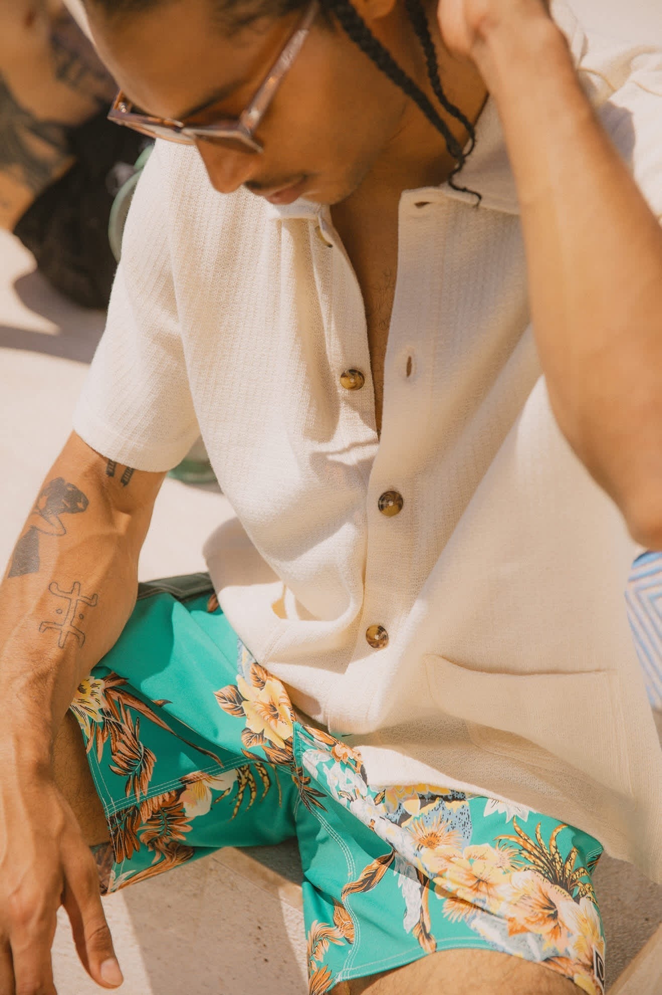 Poolside Short Sleeve Shirt - Off White