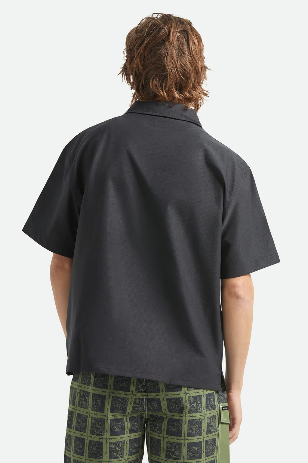 Journey Lightweight 1/2 Zip Cropped Short Sleeve Shirt - Black