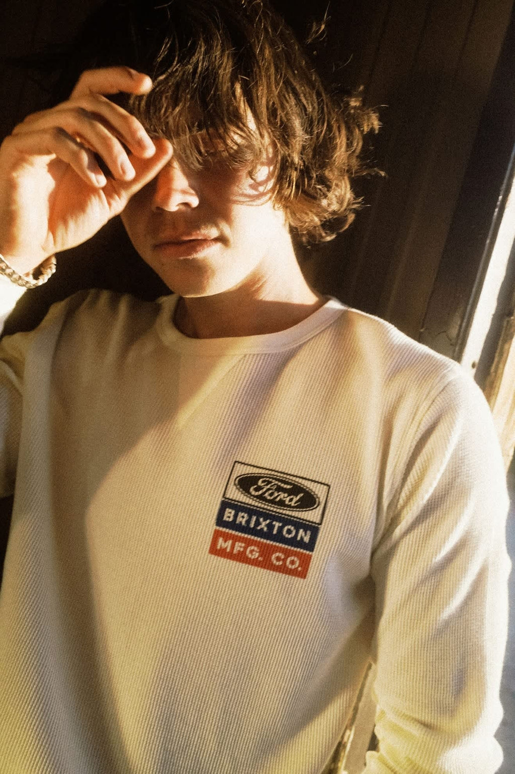 Ford Service Dept Waffle T-Shirt - Wimbledon White