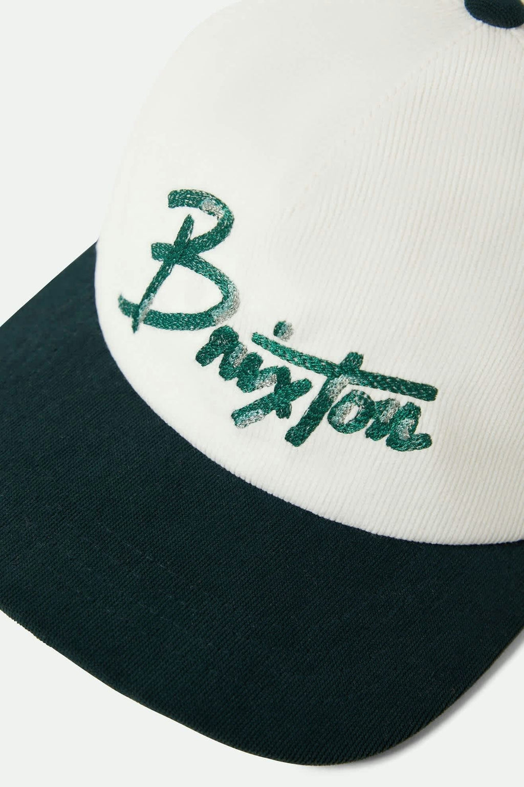 Brixton Corduroy Snapback - Night Sage/Whitecap