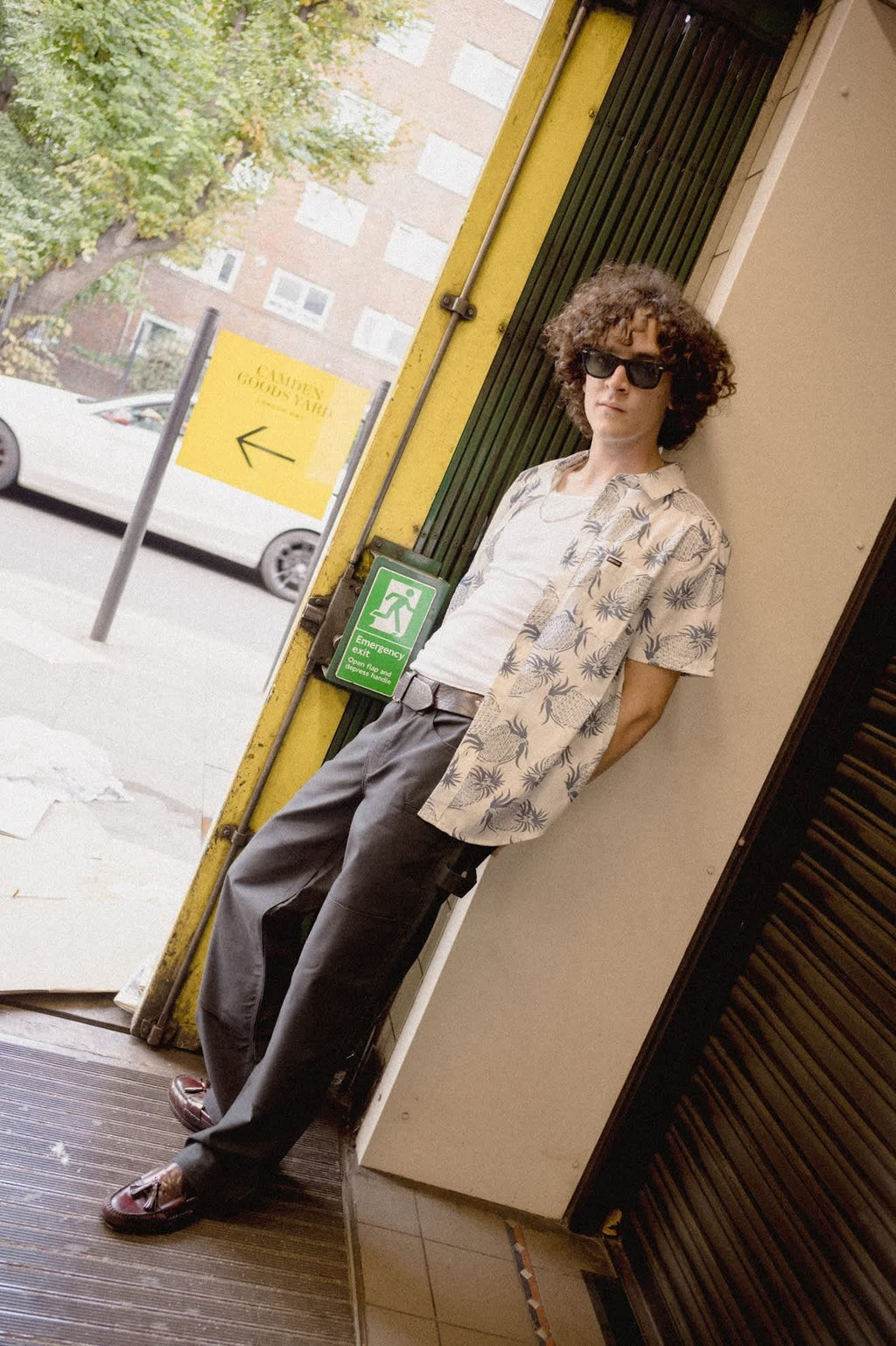 Charter Print Shirt - Off White Pineapple
