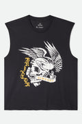 Wolcott Worn In Boxy Muscle Tank - Black