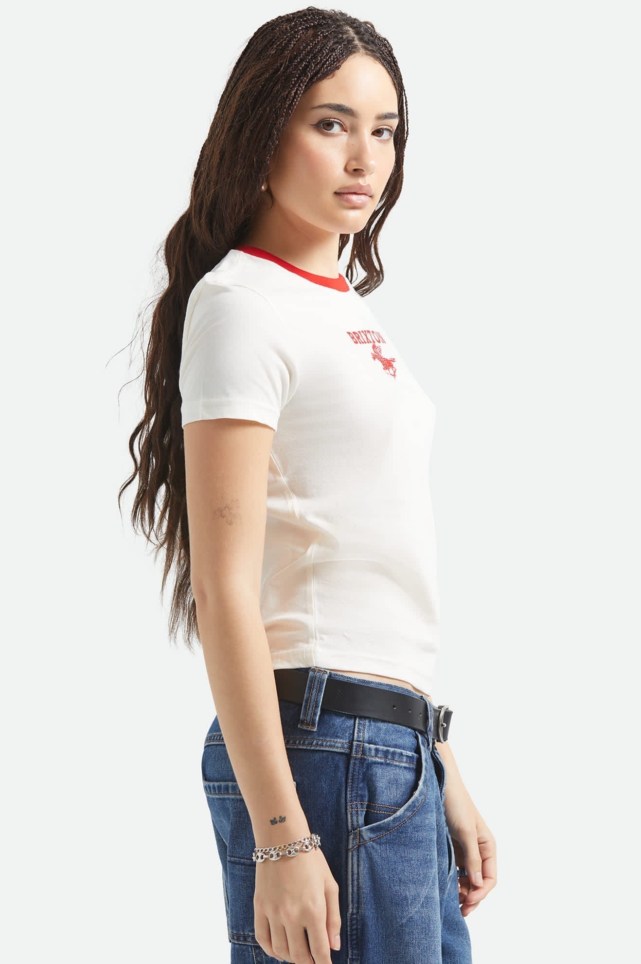 Pegasus Slim Crew T-Shirt - Vintage White