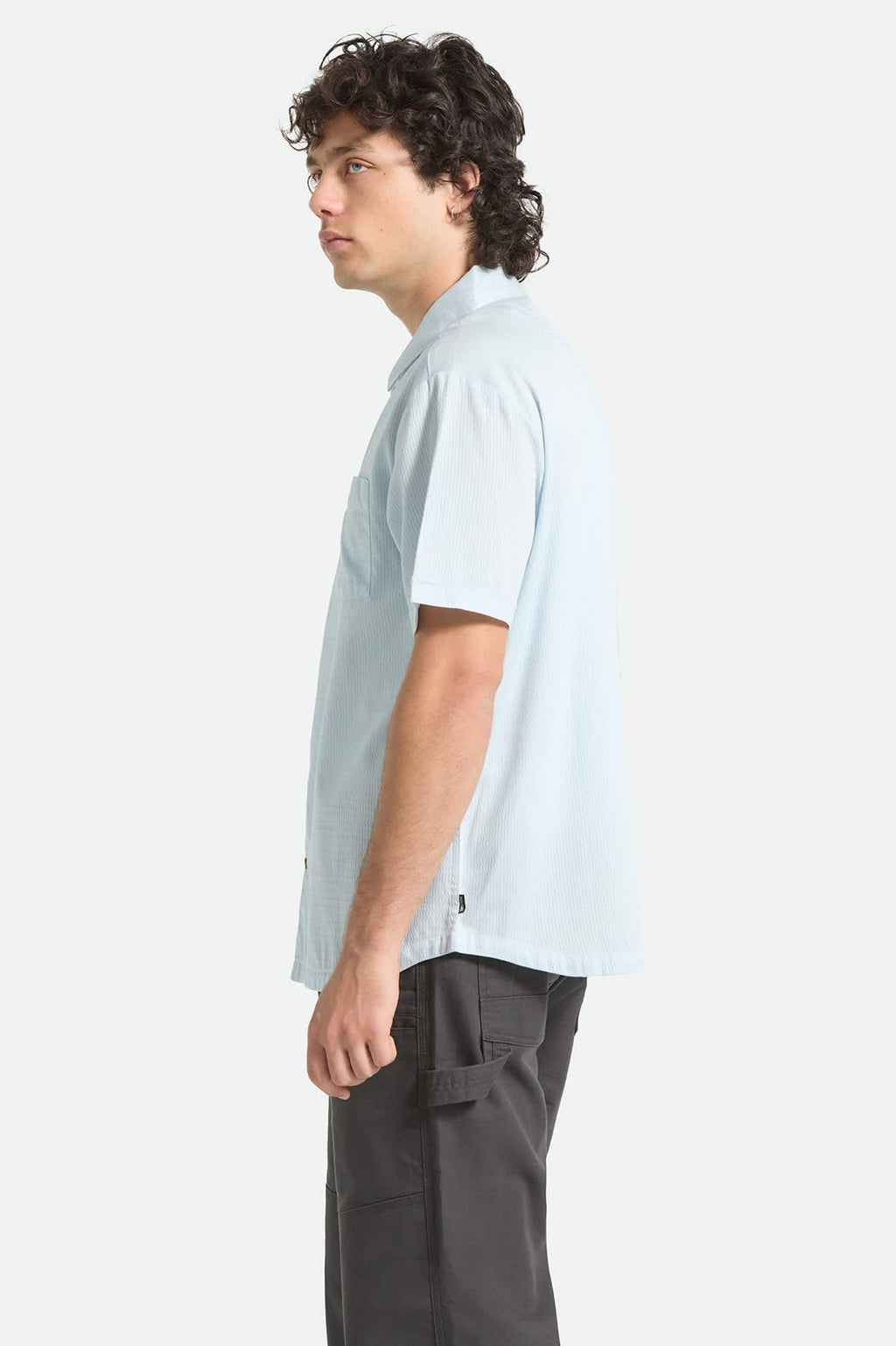 The Vintage Short Sleeve Shirt - Blue Aura