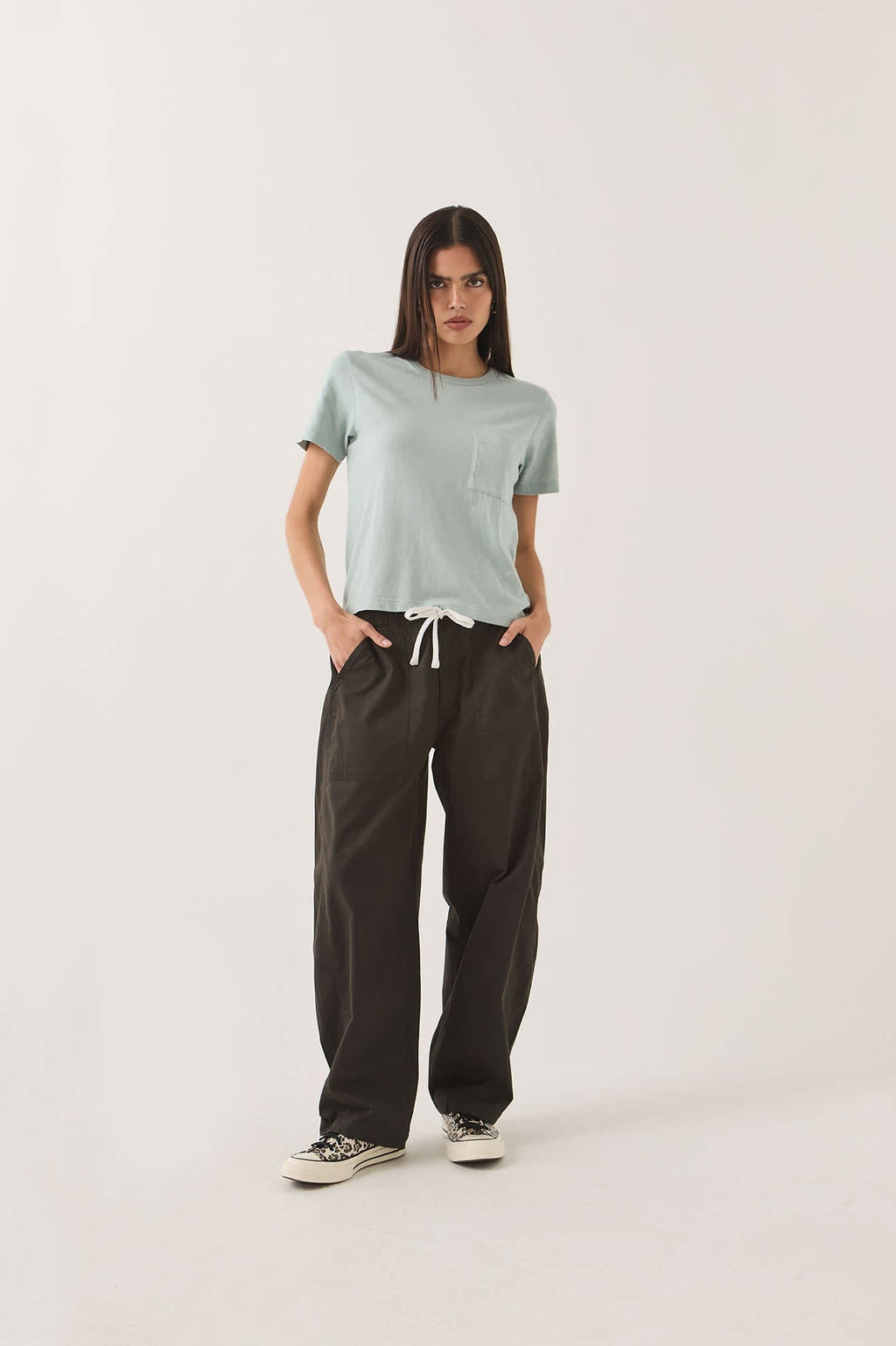 Carefree Organic Garment Dye Perfect T-Shirt - Sea Grass
