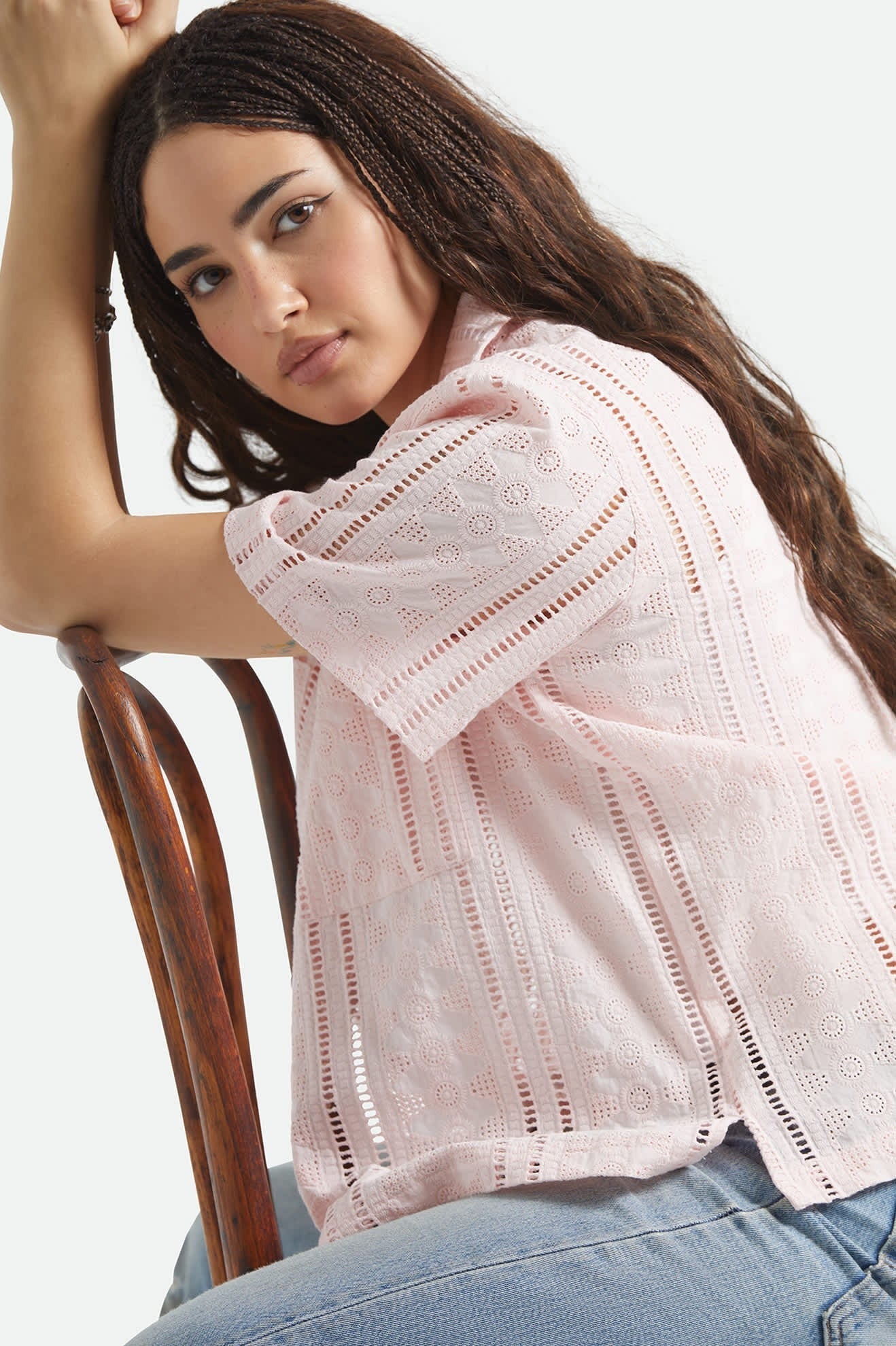 Paradise Lounge Short Sleeve Shirt - Chalk Pink