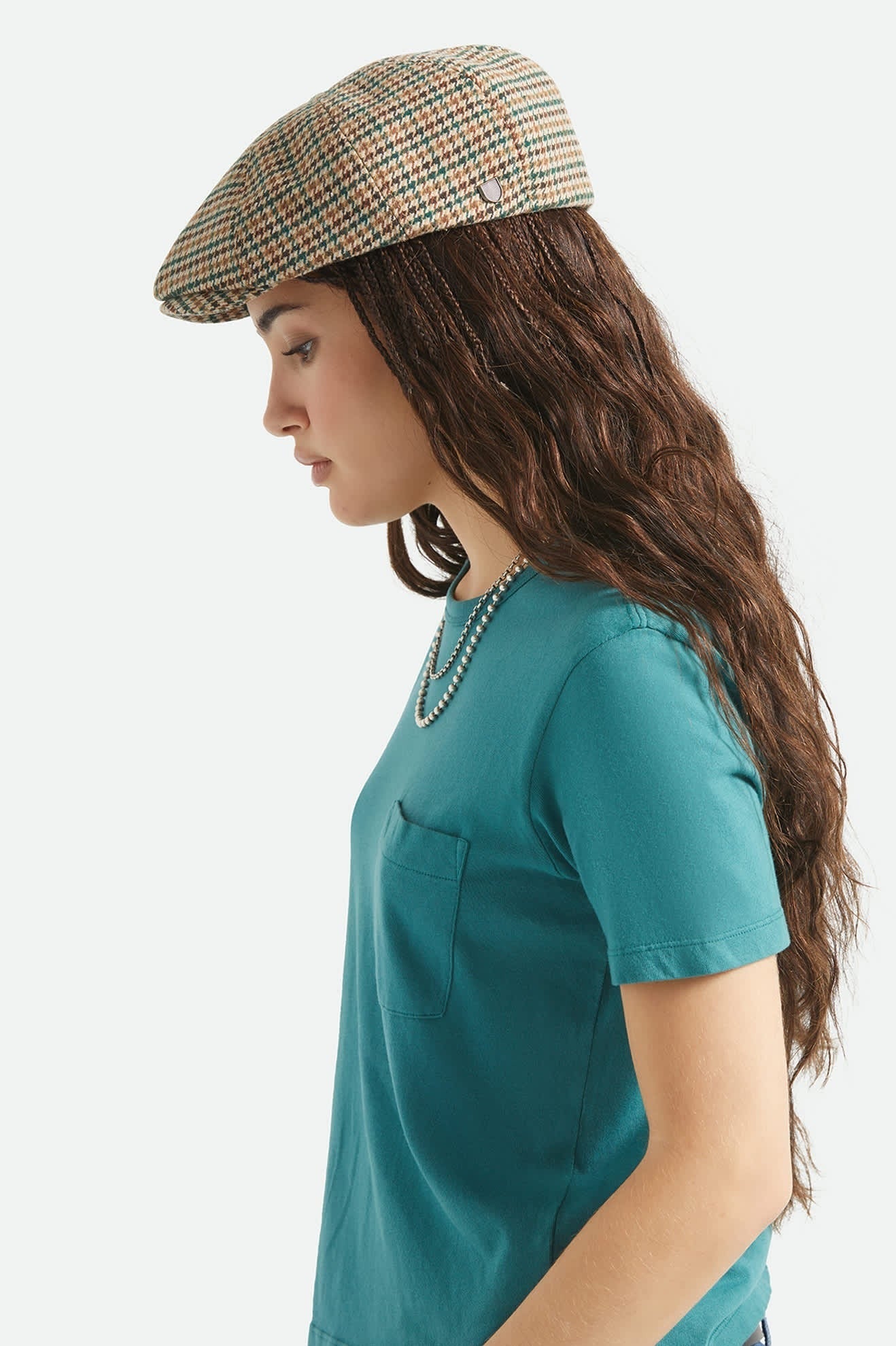 Brood Newsboy Cap - Dusted Ochre/Khaki/Verdant Green