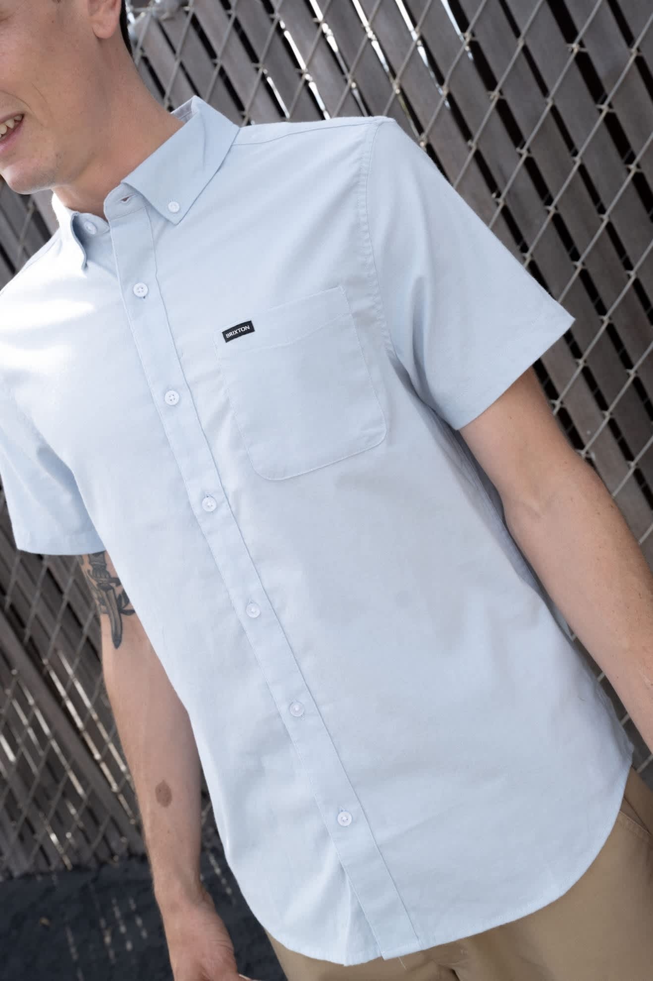 Sanford Oxford Woven - Dusty Blue
