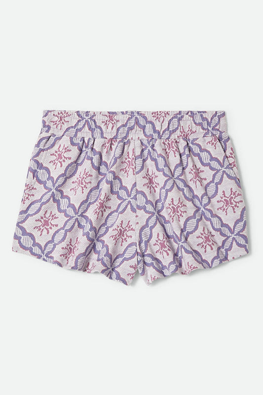 Post Playa E-Waist Short - Off White/Blue Tile