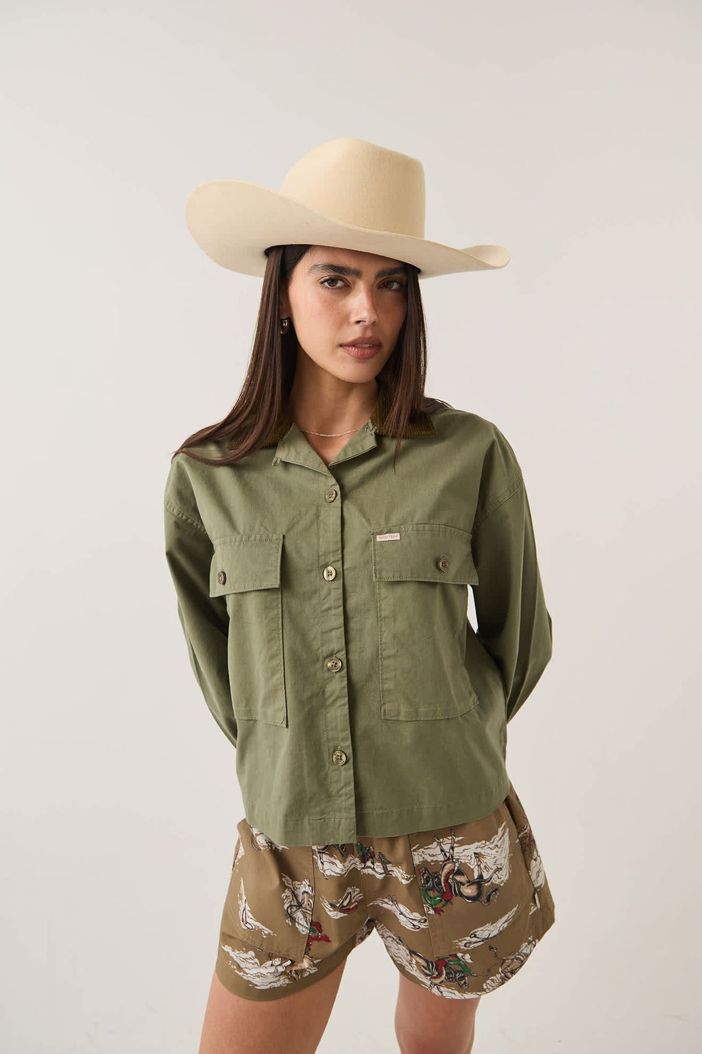 Utopia Overshirt - Washed Olive Surplus