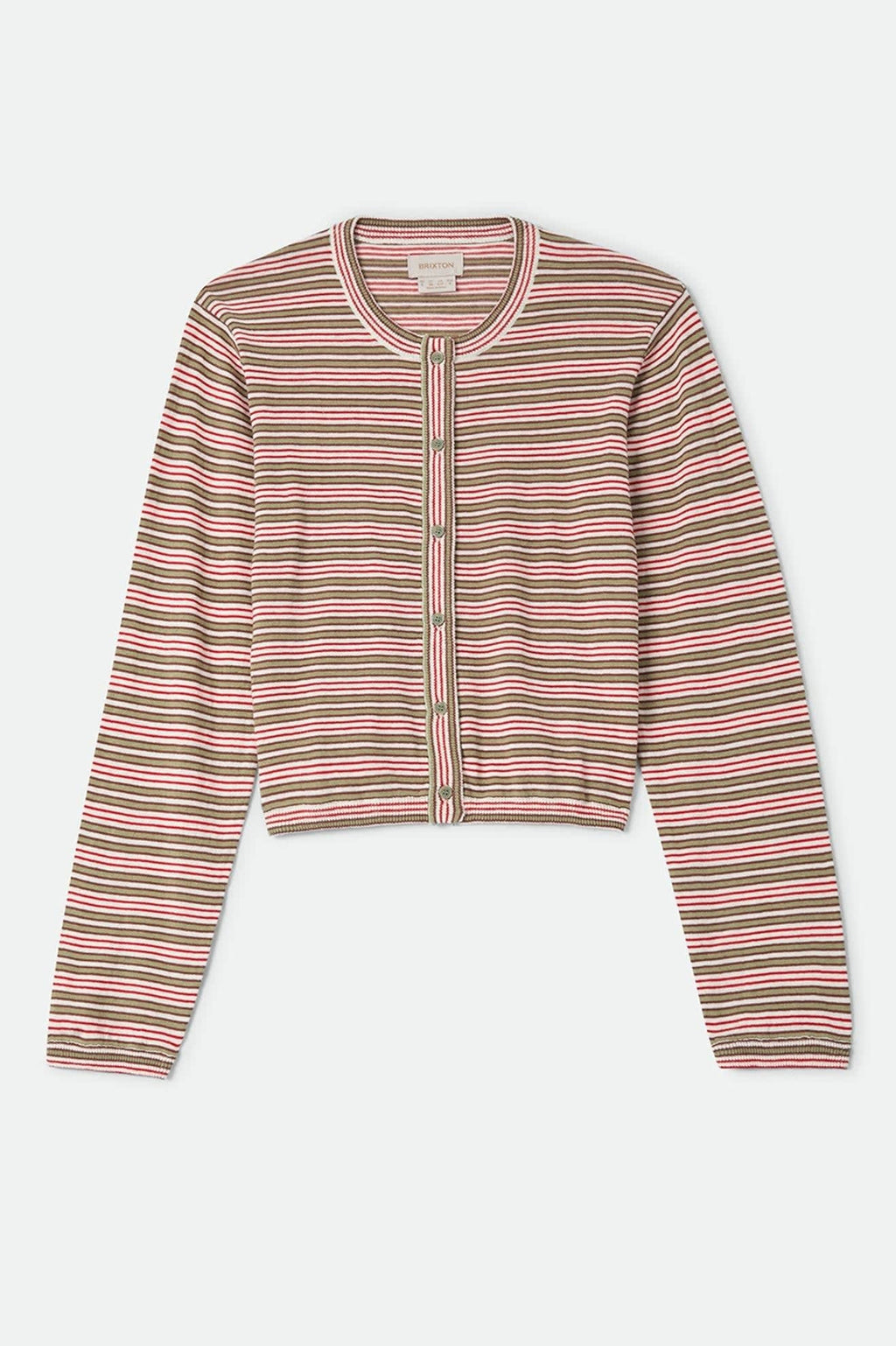 Bixby Lightweight Cardigan - Green Multi Stripe