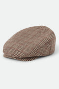 Hooligan Flat Cap - Brown/Tan/Red Plaid