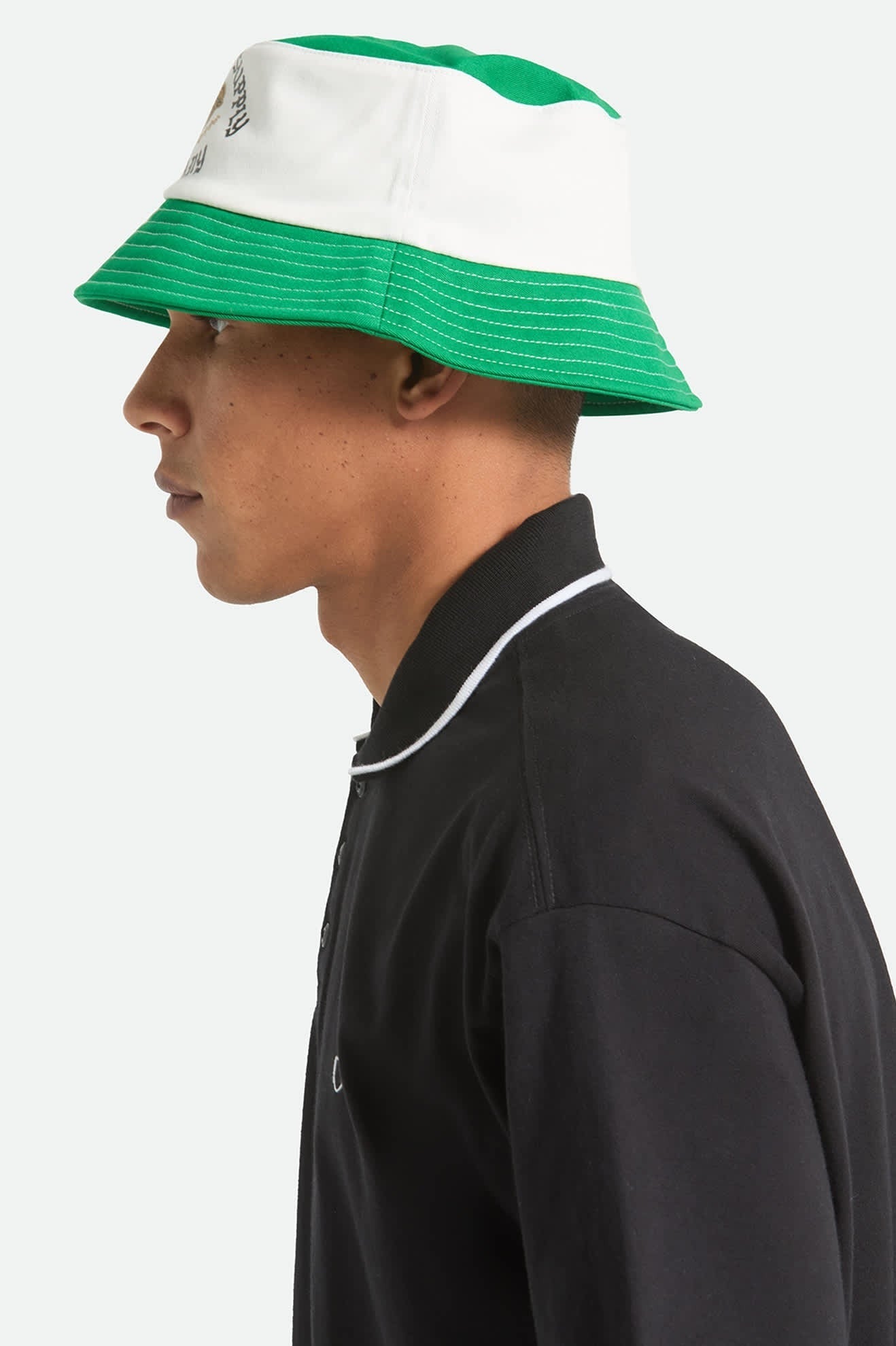 Eldon Packable Bucket Hat - Green/Off White Morado