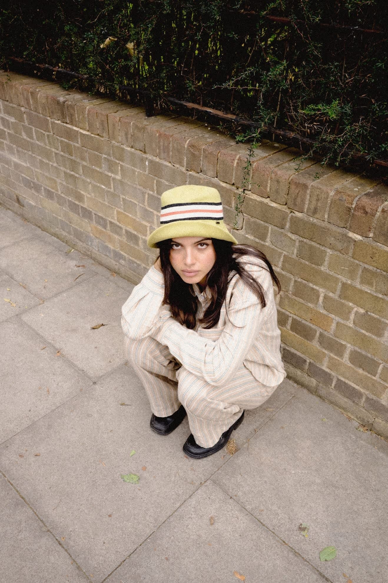 Redding Knit Packable Hat - Green Multi Stripe