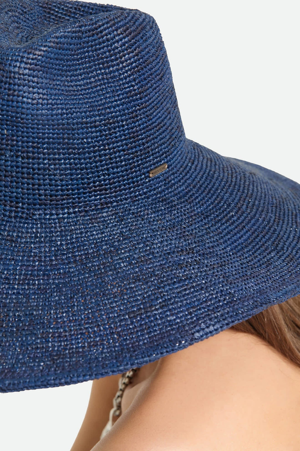 Helena Straw Sun Hat - Midnight Blue