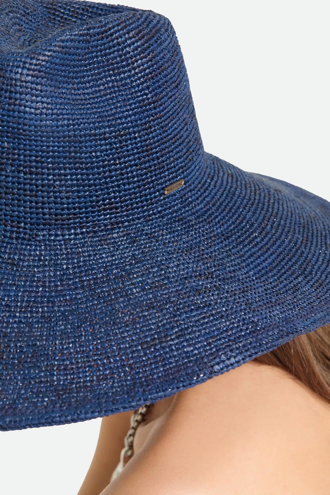 Helena Straw Sun Hat - Midnight Blue