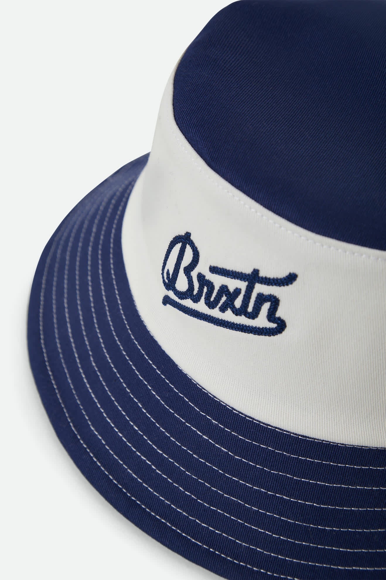 Eldon Packable Bucket Hat - Midnight Blue/Off White