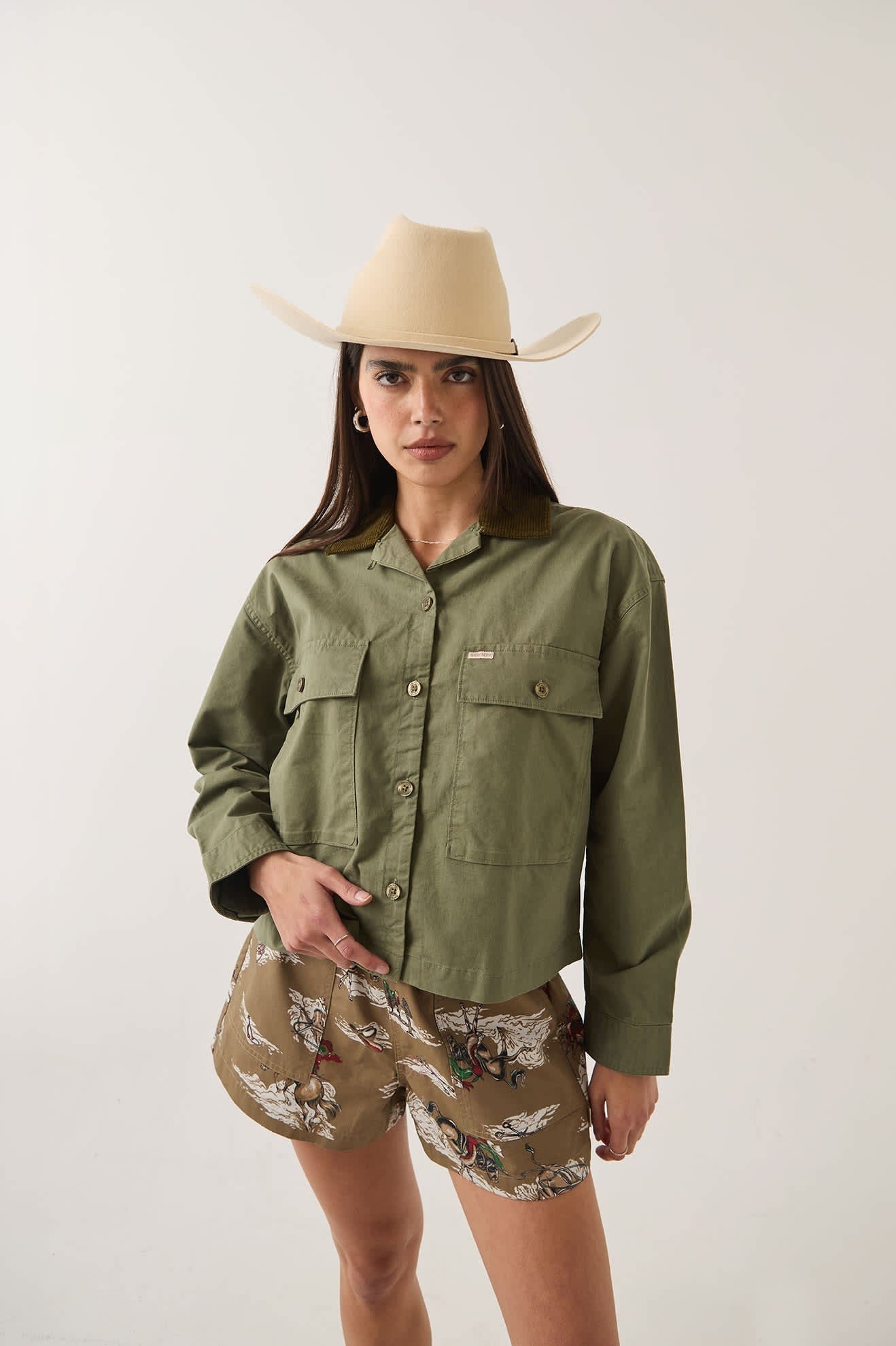 Utopia Overshirt - Washed Olive Surplus