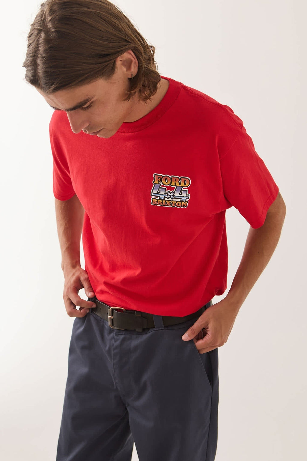 Ford 4x4 Chrome T-Shirt - Rangoon Red