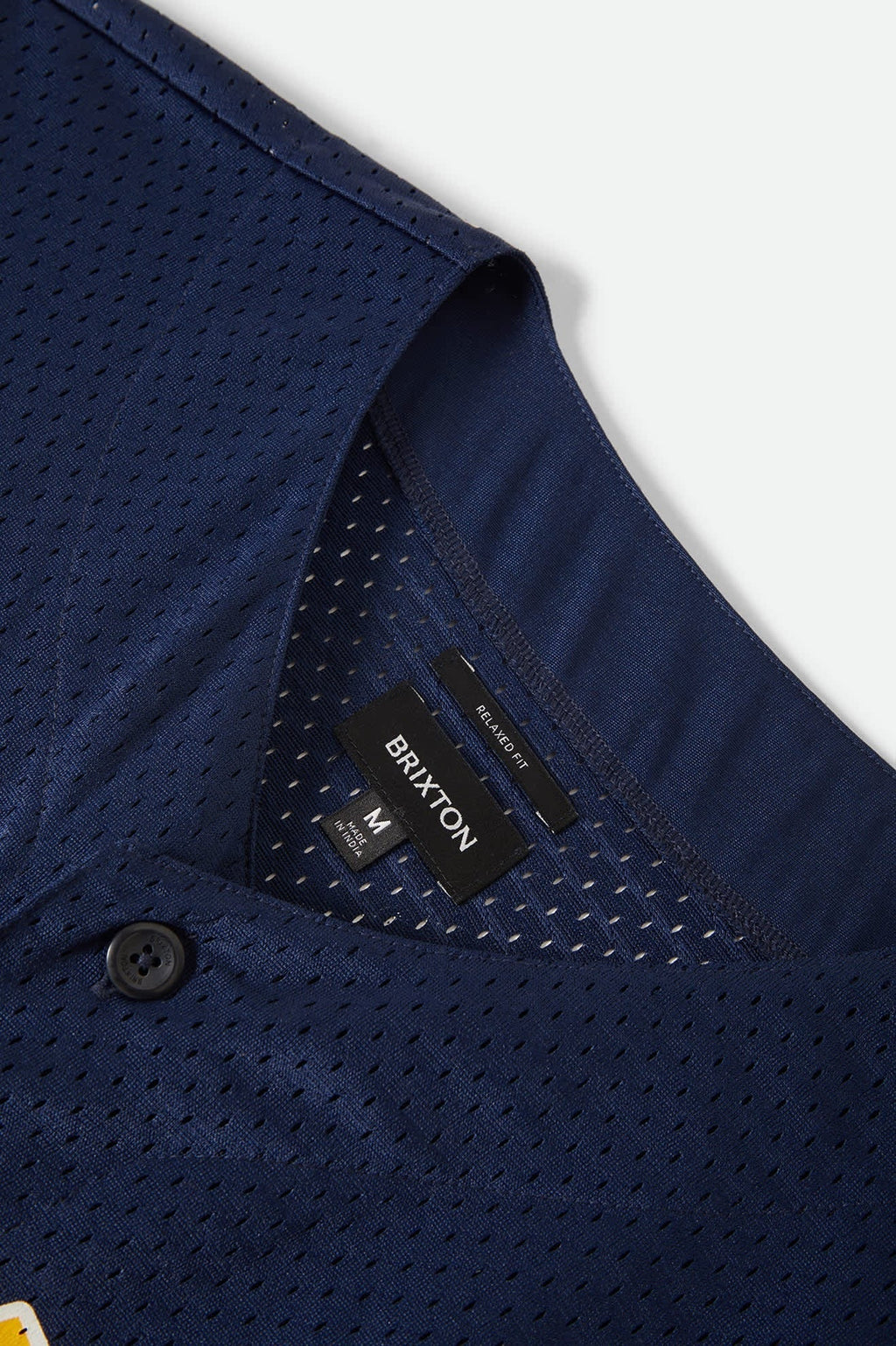The Brixton Mesh Short Sleeve Baseball Jersey - Washed Navy