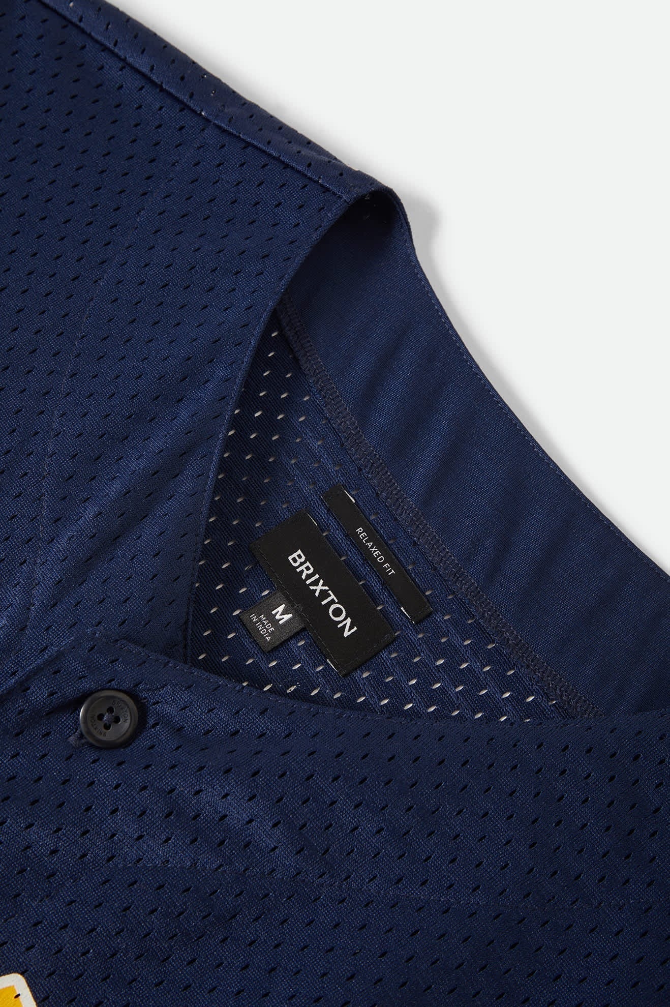 The Brixton Mesh Short Sleeve Baseball Jersey - Washed Navy