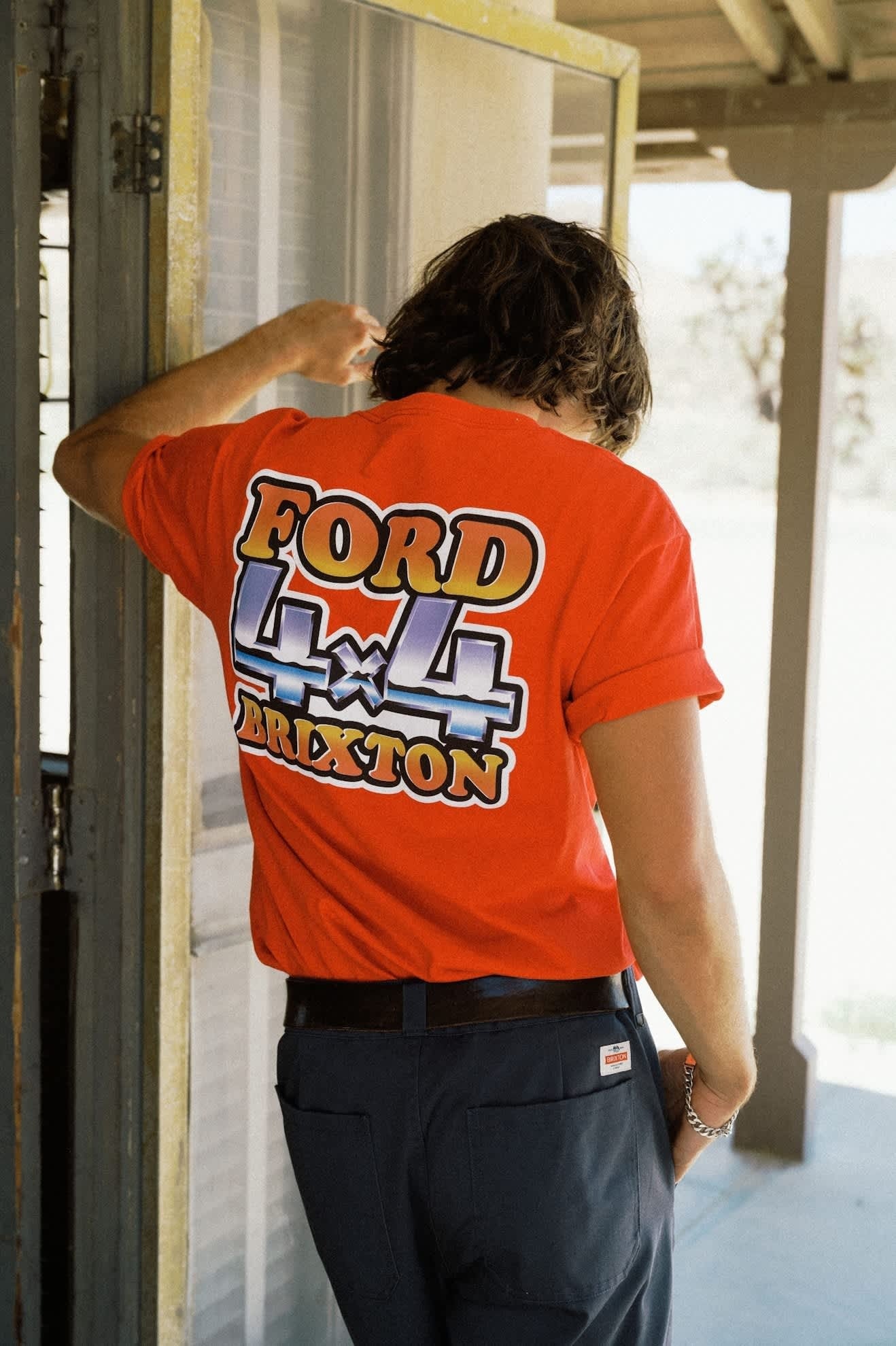 Ford 4x4 Chrome T-Shirt - Rangoon Red