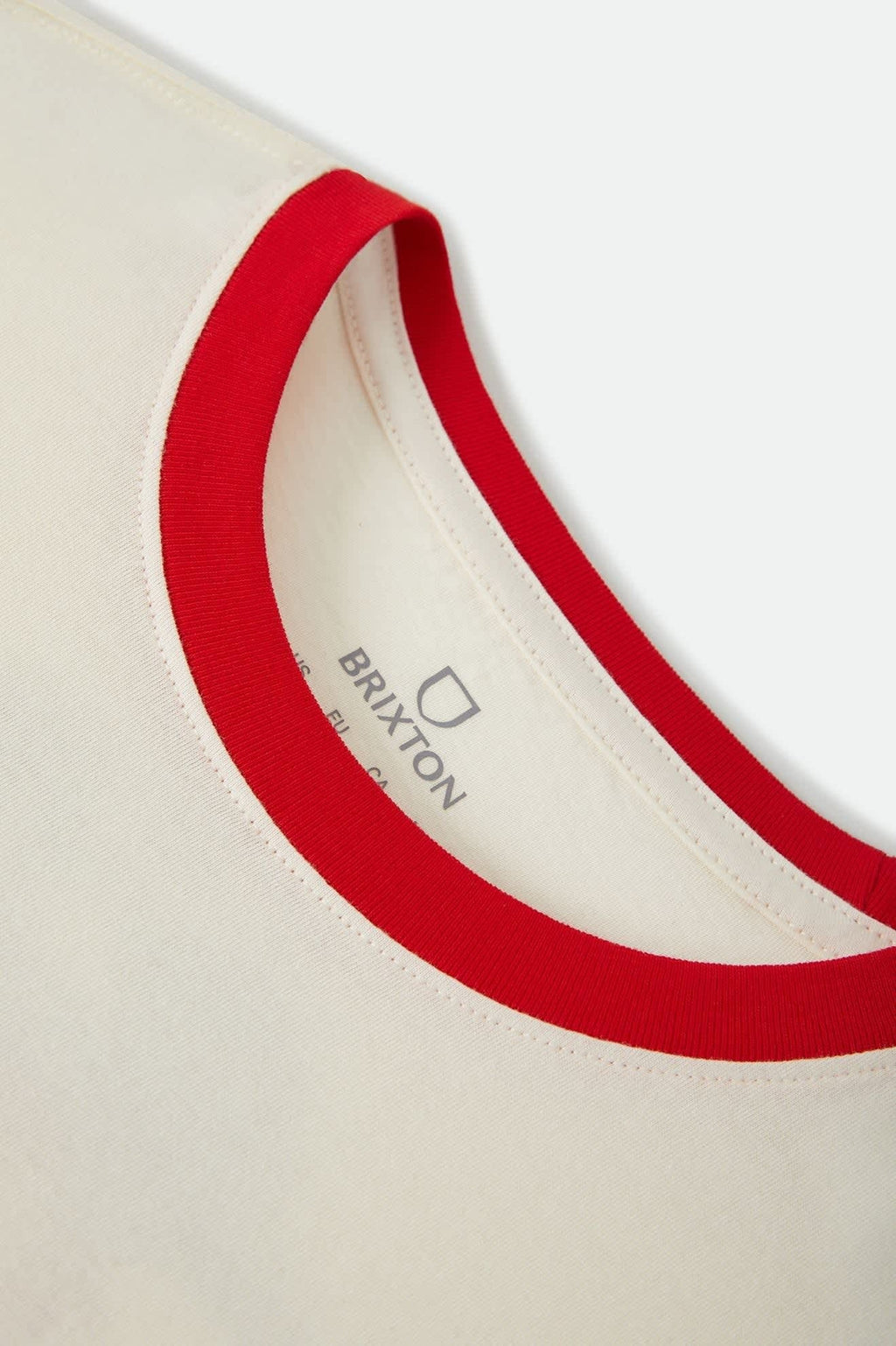 Brixton Banner Slim Crew T-Shirt - Off White