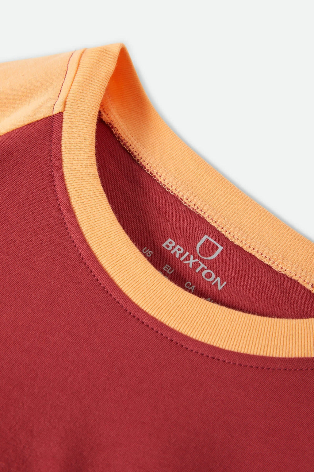Swallow Sky Cropped Raglan - Robust Red/Peach Cobbler
