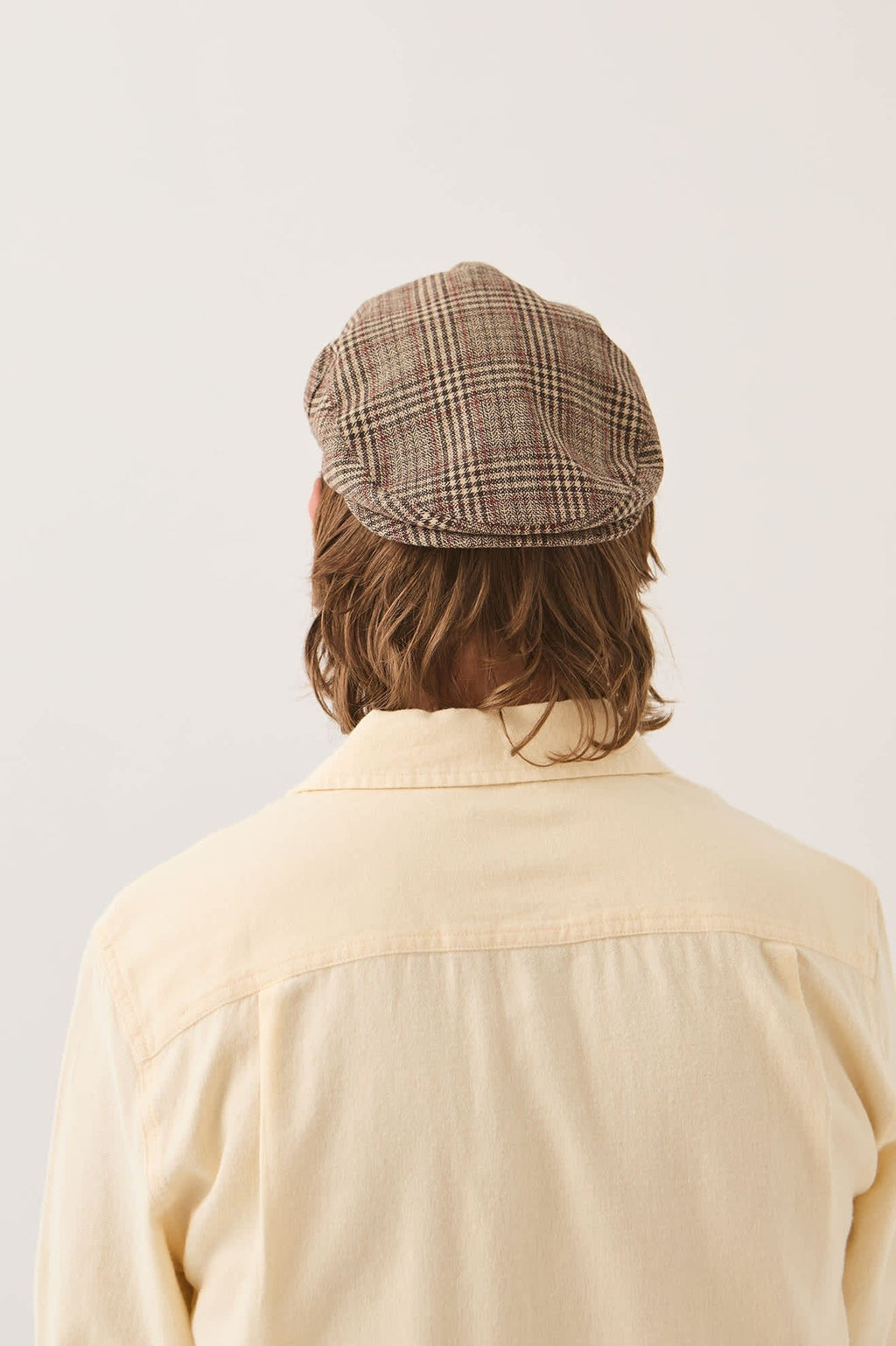 Hooligan Flat Cap - Brown/Tan/Red Plaid