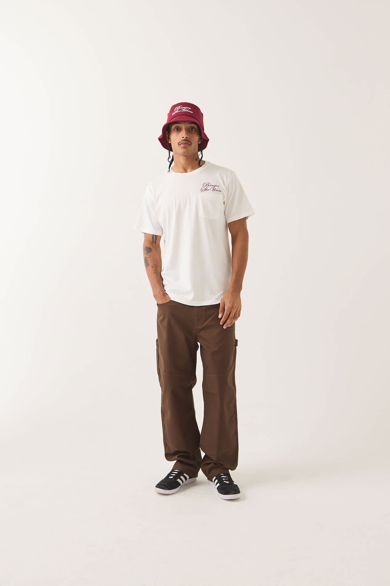 Burger She Wrote Pocket T-Shirt - White