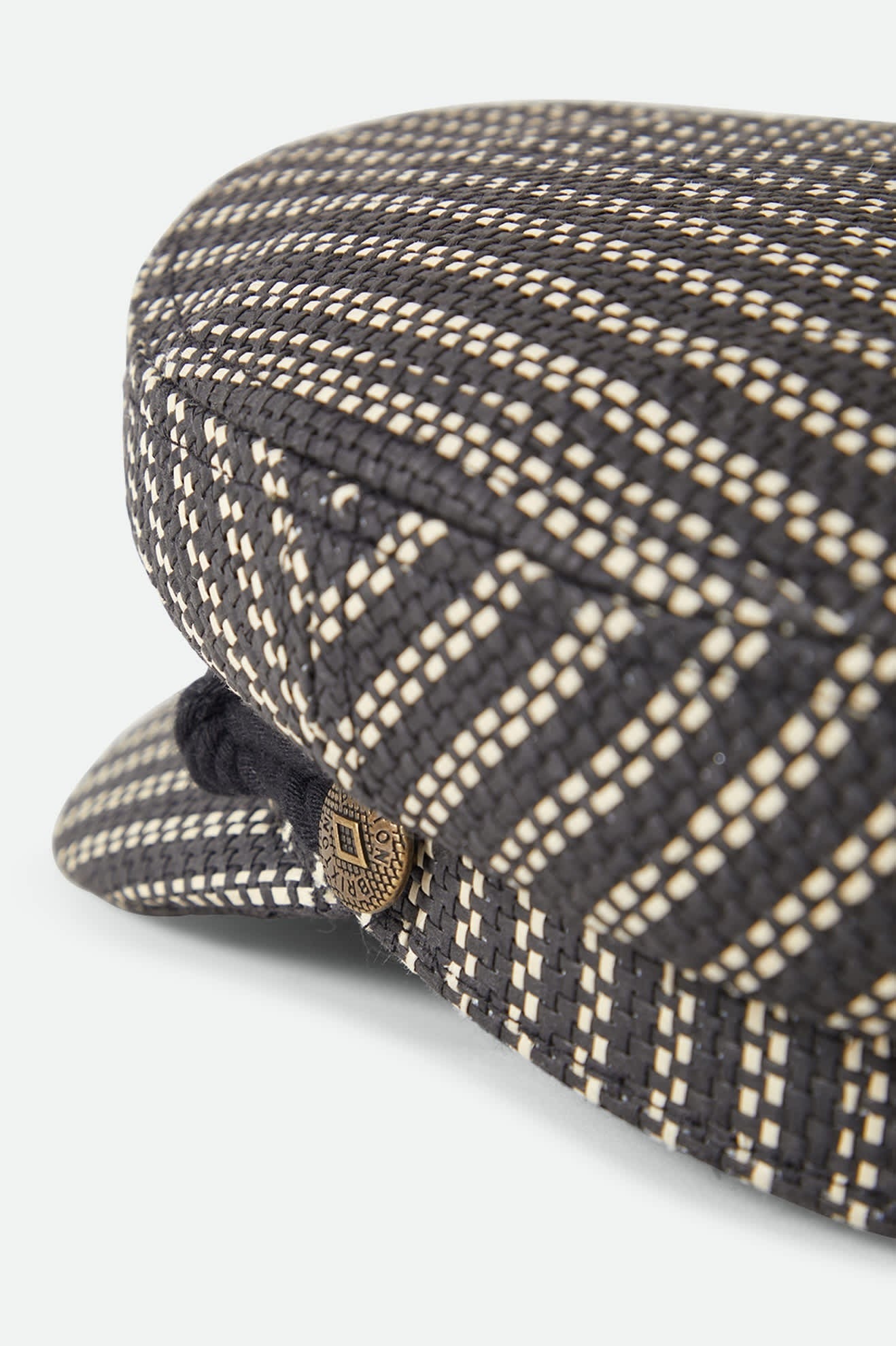 Fiddler Lightweight Fisherman Cap - Black/Natural Straw
