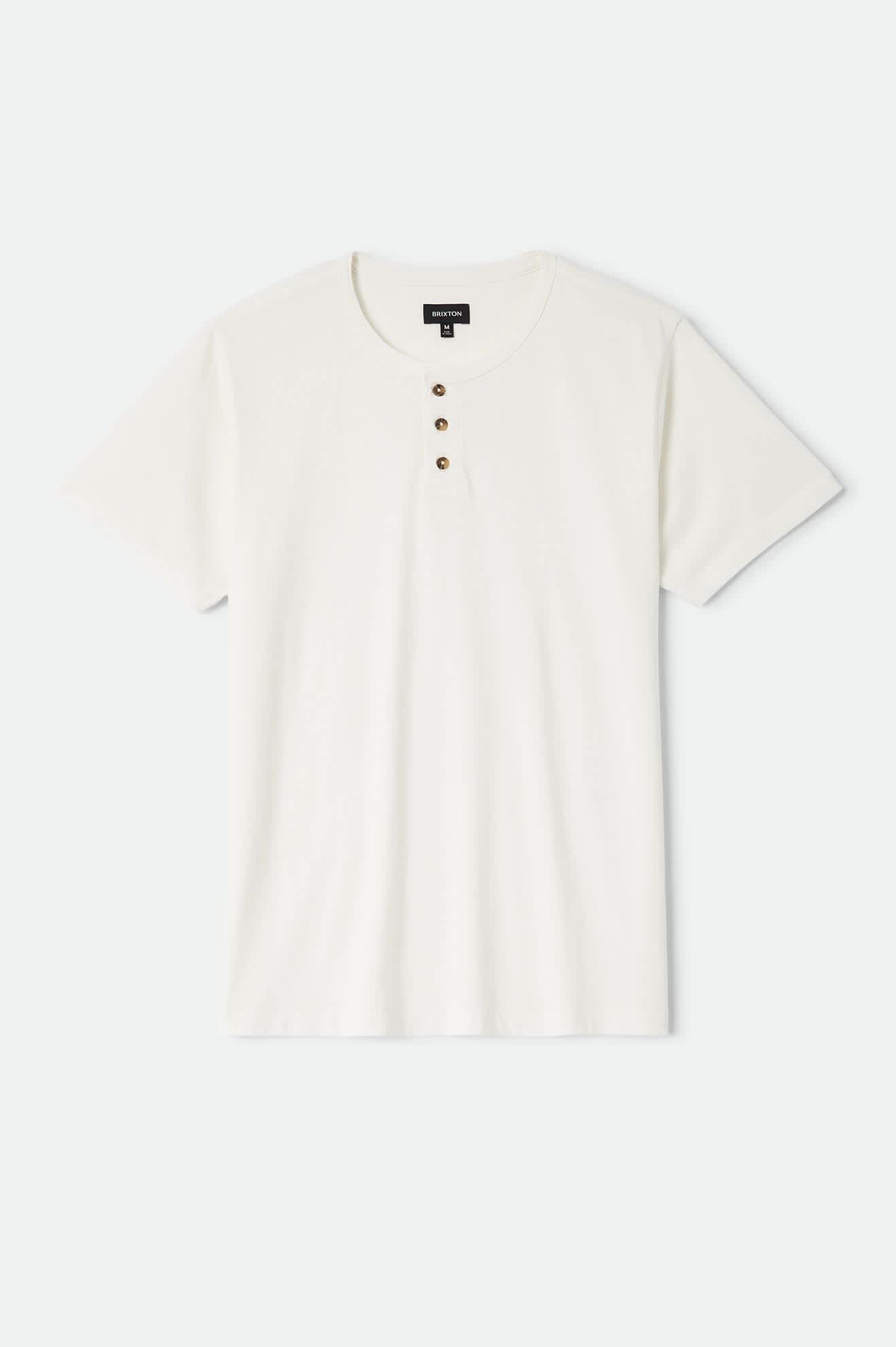 Brixton Baseline Henley T-Shirt - Off White Vintage Wash