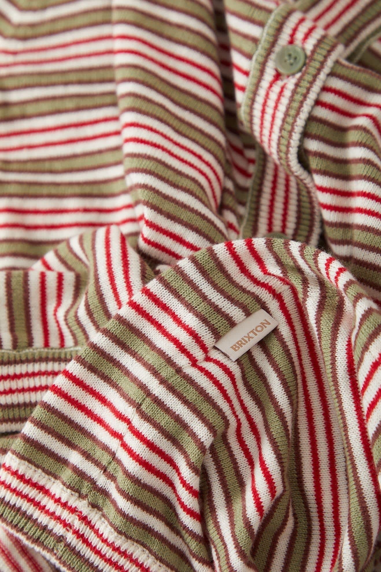 Bixby Lightweight Cardigan - Green Multi Stripe
