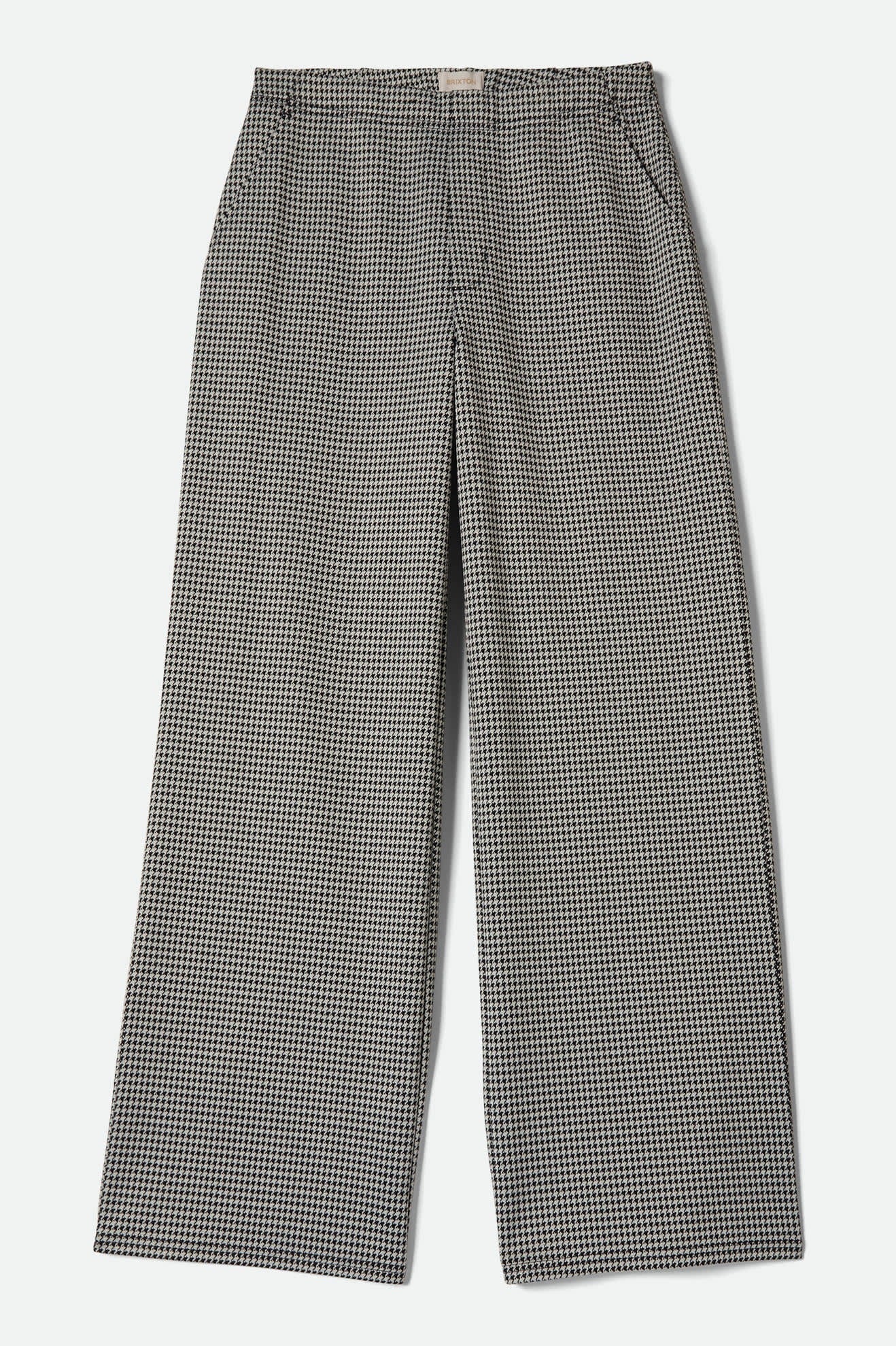 Houndstooth Leisure Trouser Pant - Winter White/Black