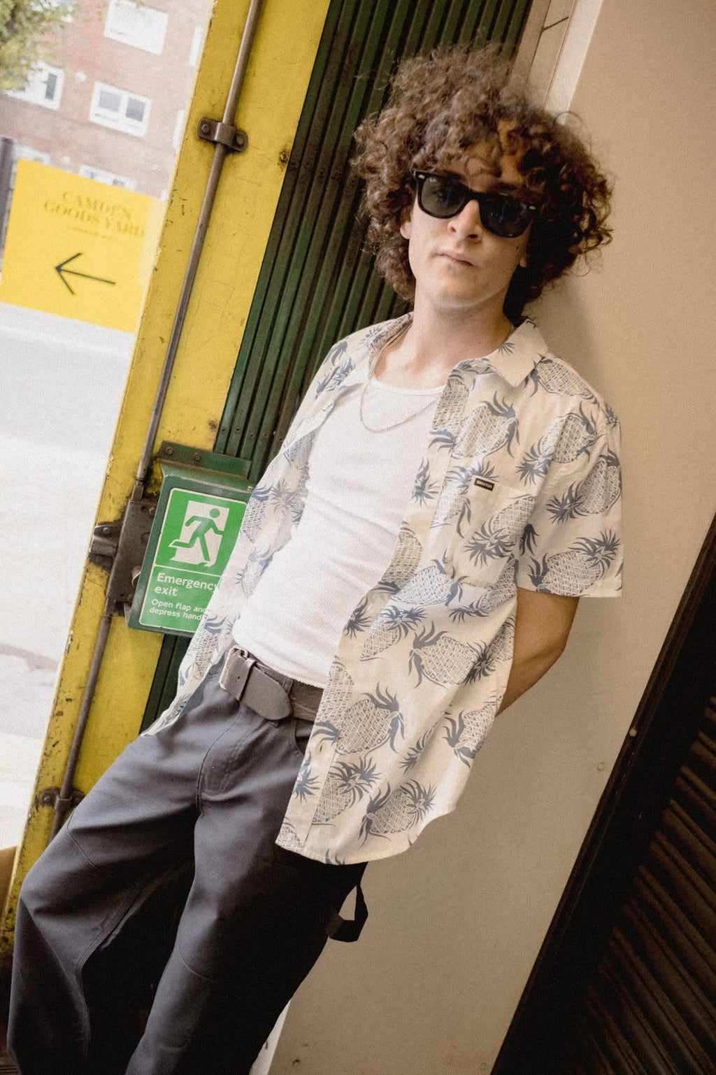 Charter Print Shirt - Off White Pineapple