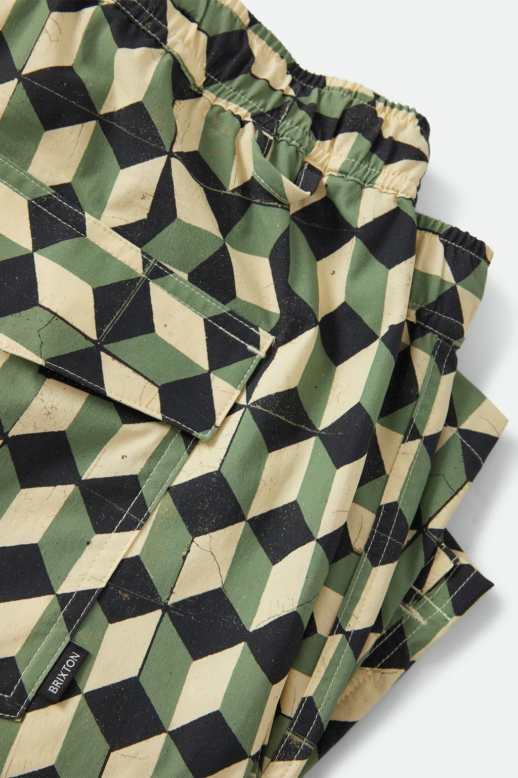 Burger She Wrote Hybrid Short - Black/Green Tile