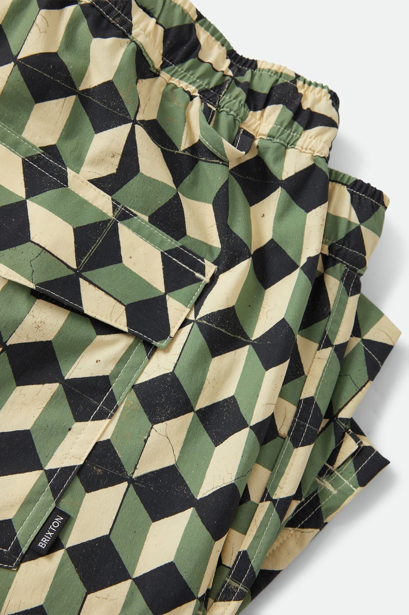 Burger She Wrote Hybrid Short - Black/Green Tile