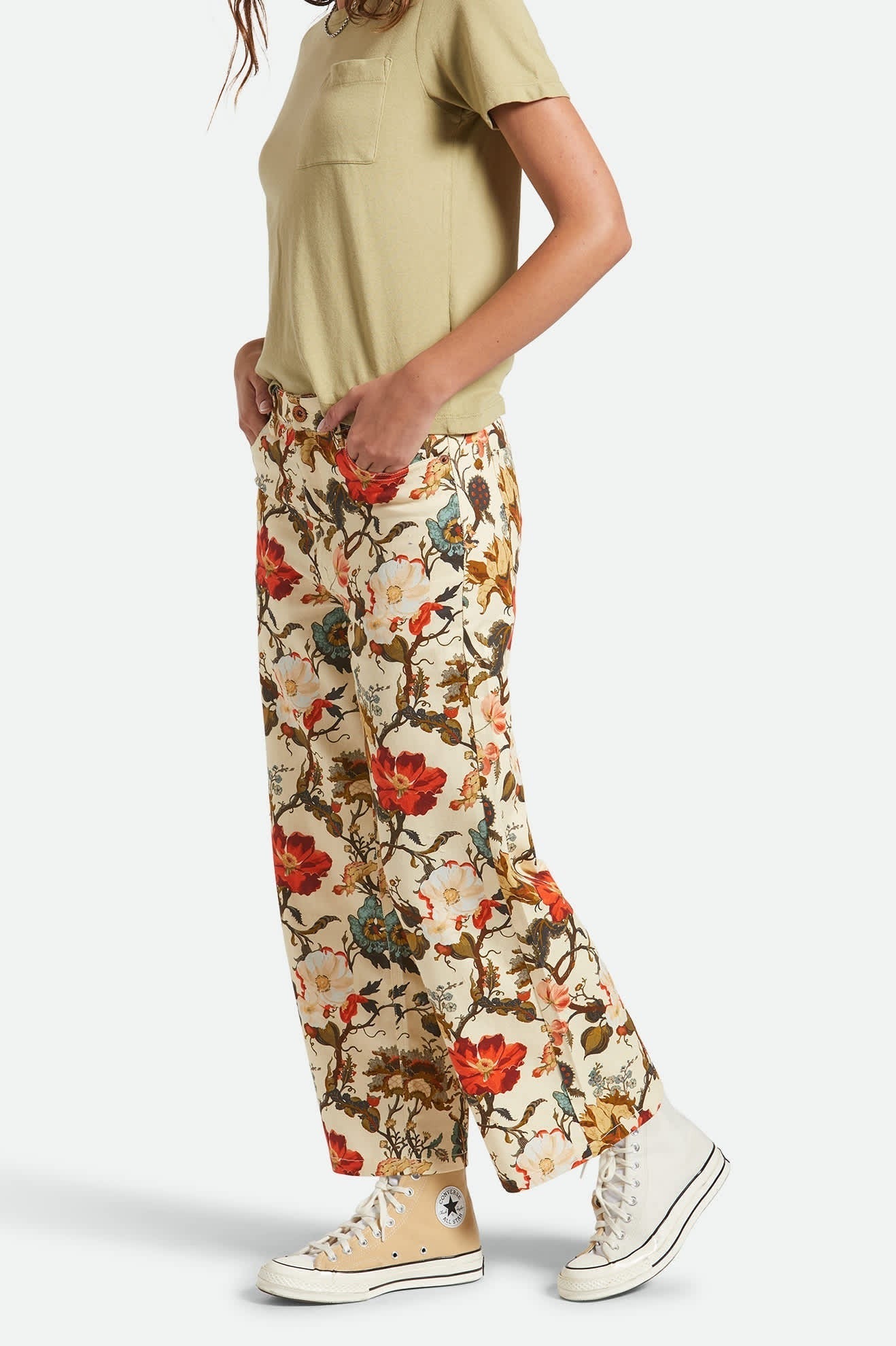 Margo Cropped 5-Pocket Pant - Botanical Floral
