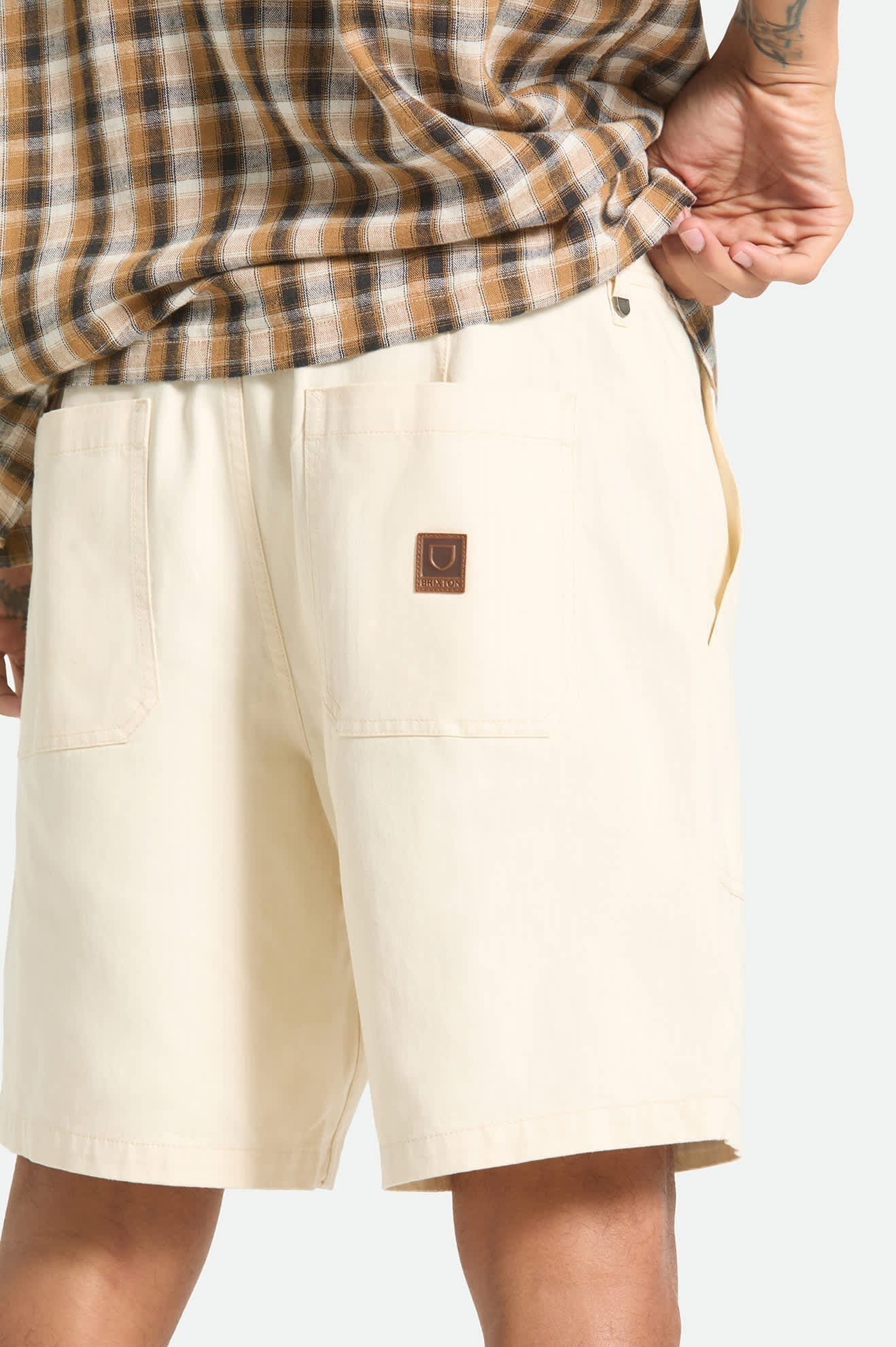 Surplus Vintage Wash Herringbone Short - Whitecap
