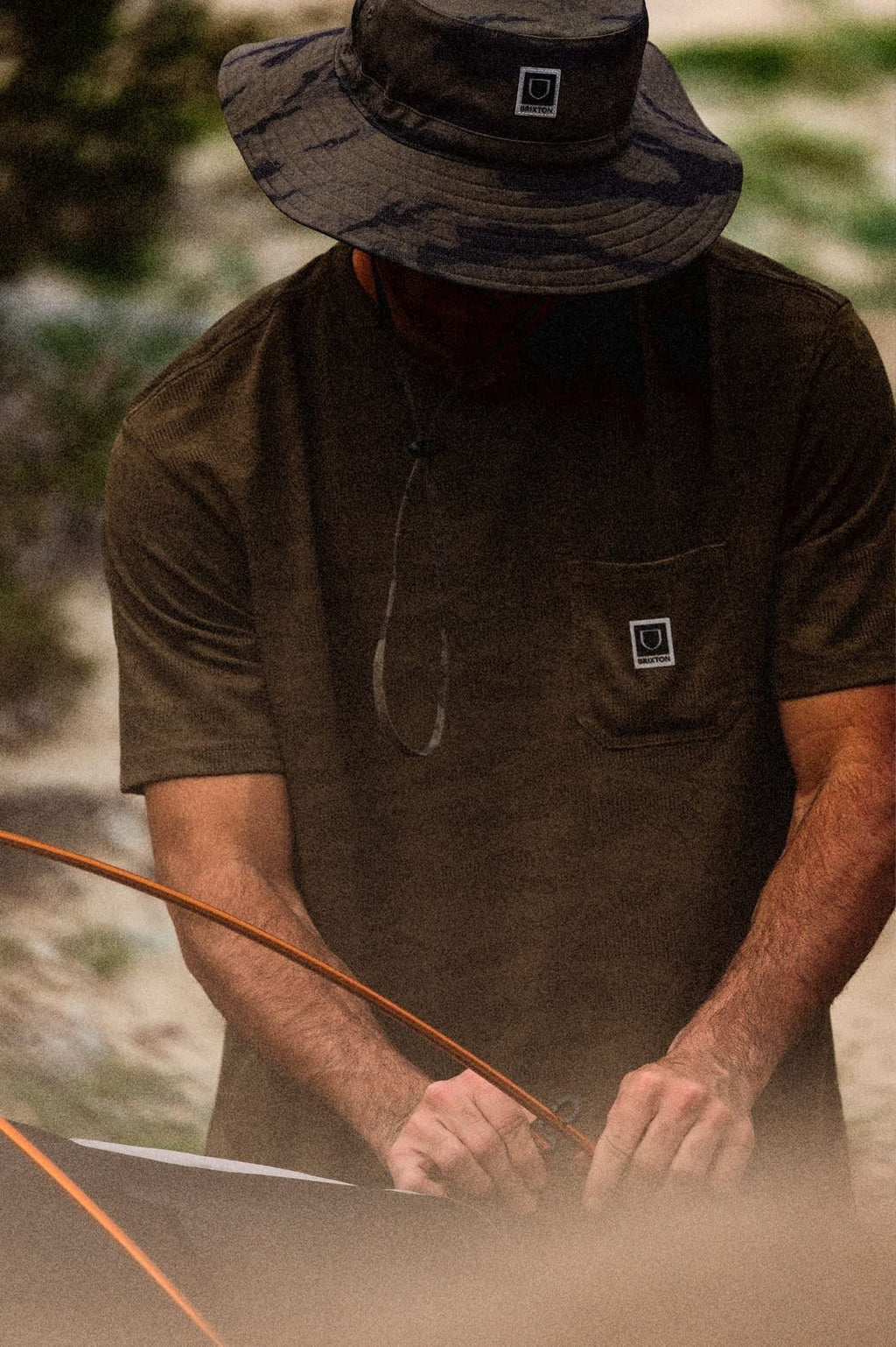 Journey Short Sleeve Pocket T-Shirt - Olive Tiger Camo