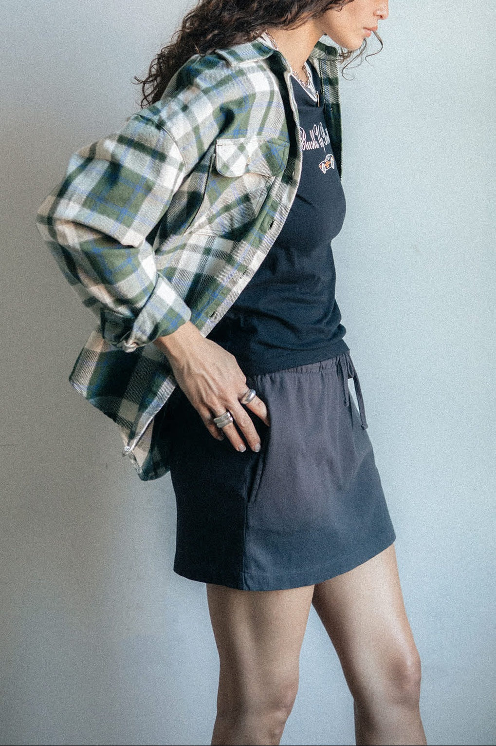 Carefree Organic Garment Dye Lounge Skirt - Black