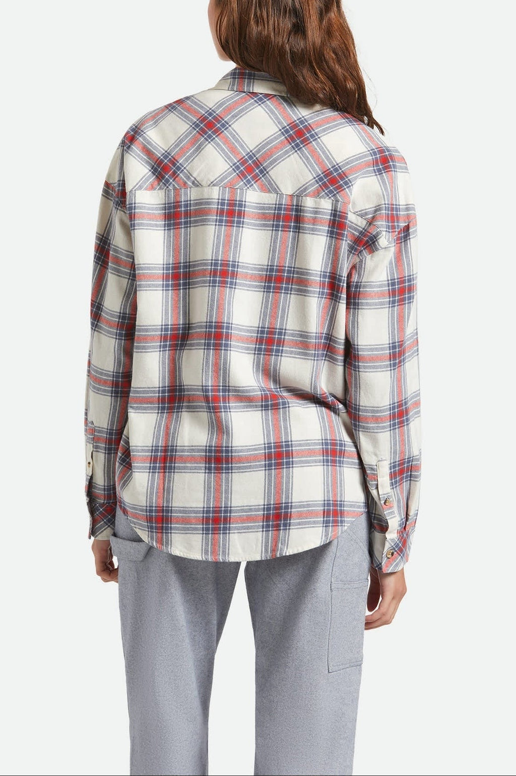Women's Bowery Vintage Overshirt - Off White/Berring Sea/Red