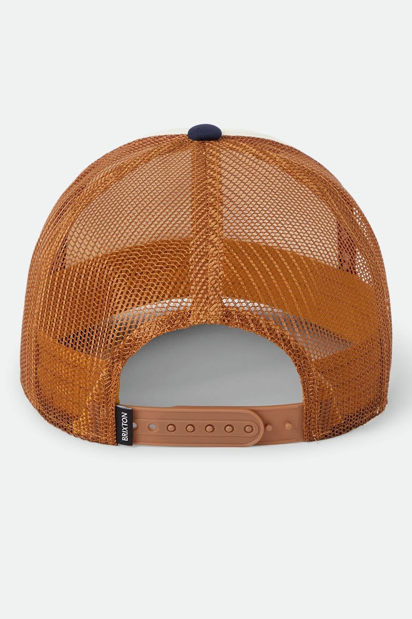 Mid Century Ranch Trucker Hat - Off White/Washed Navy/Caramel