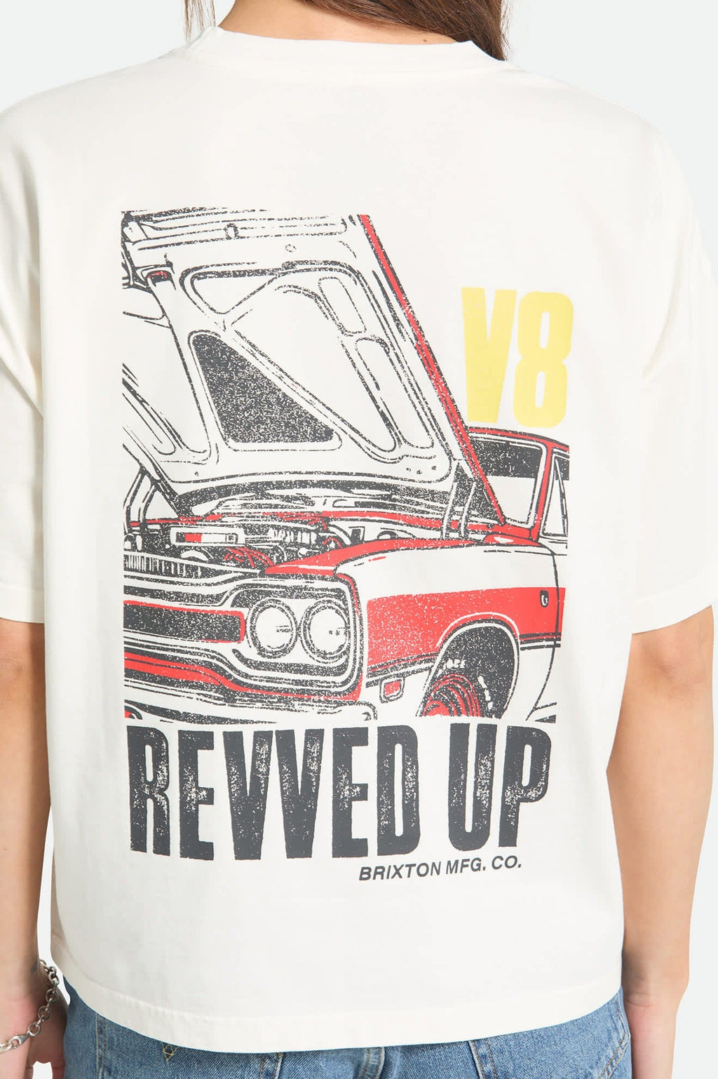 Revved Up Boxy Crew T-Shirt - Off White