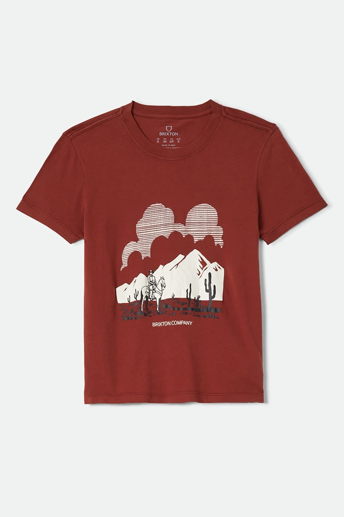 Great Springs Slim Crew T-Shirt - Dark Brick