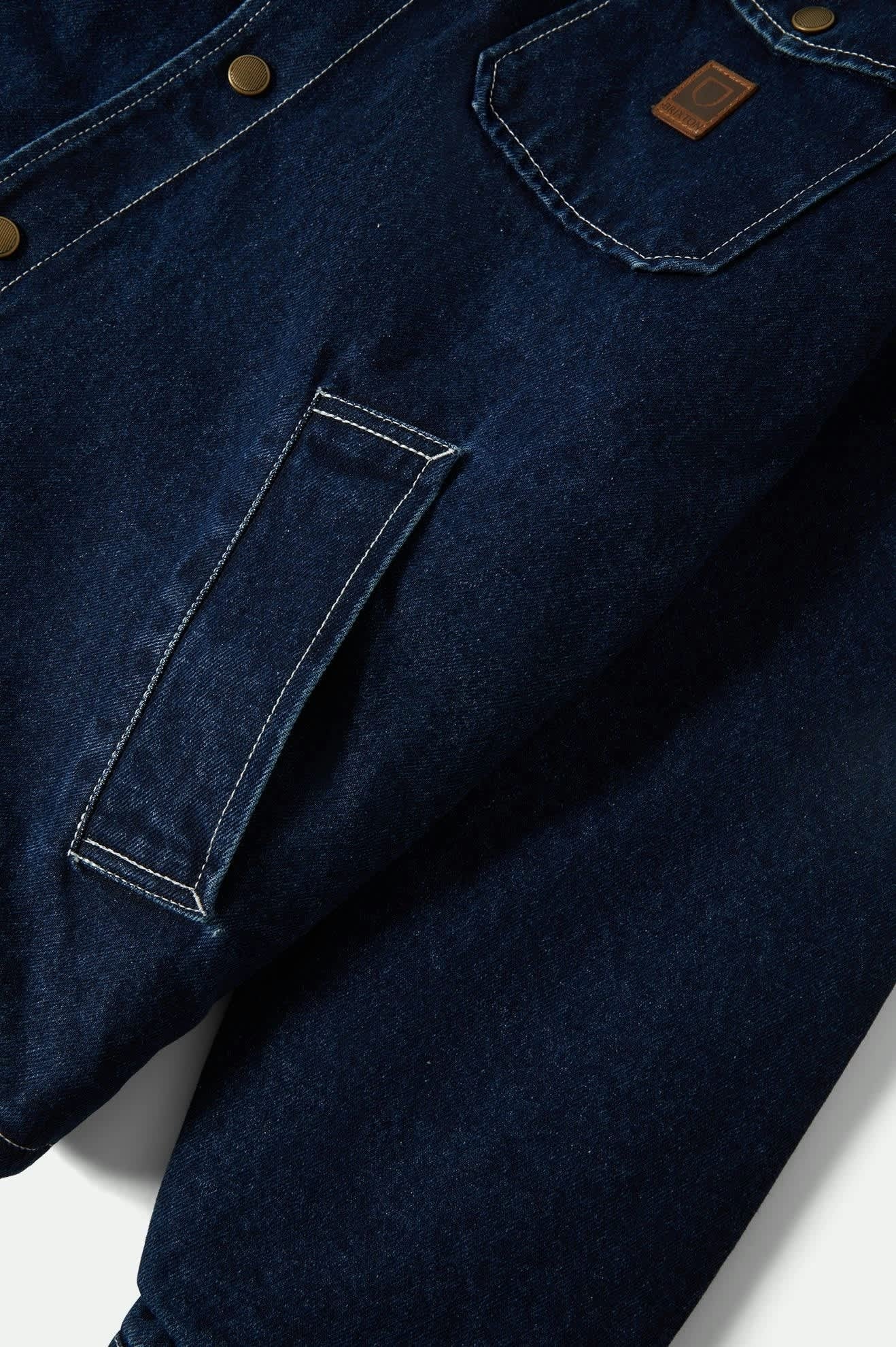 Durham Sherpa Lined Jacket - Medium Wash Denim