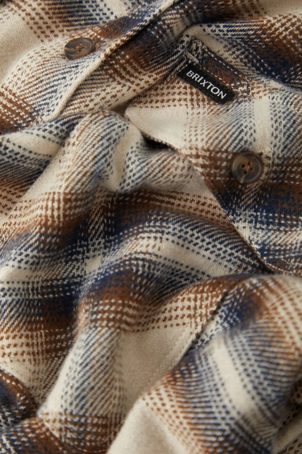 Bowery Flannel - Soft Brown Plaid